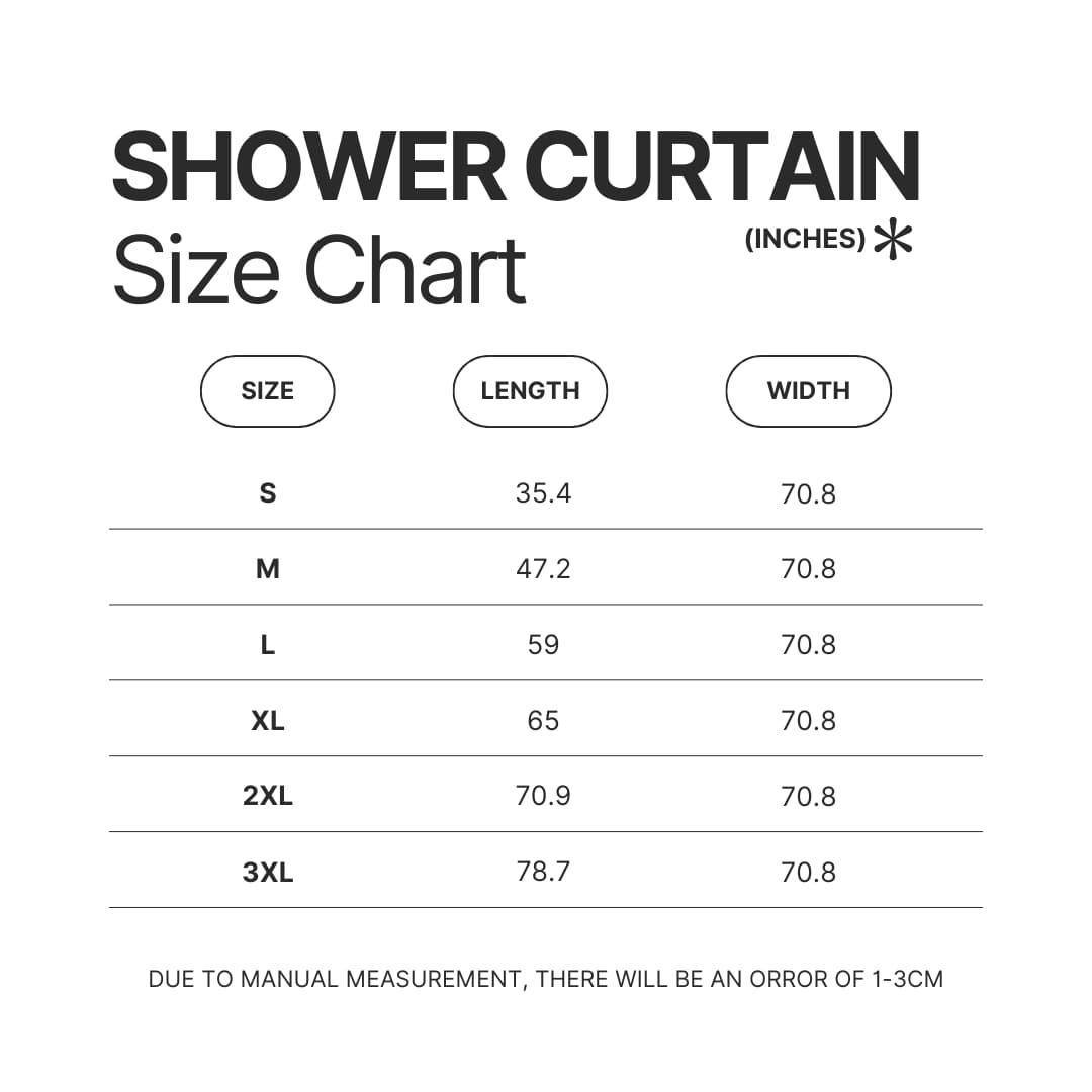 Shower Curtain Size Chart - Tom MacDonald Store